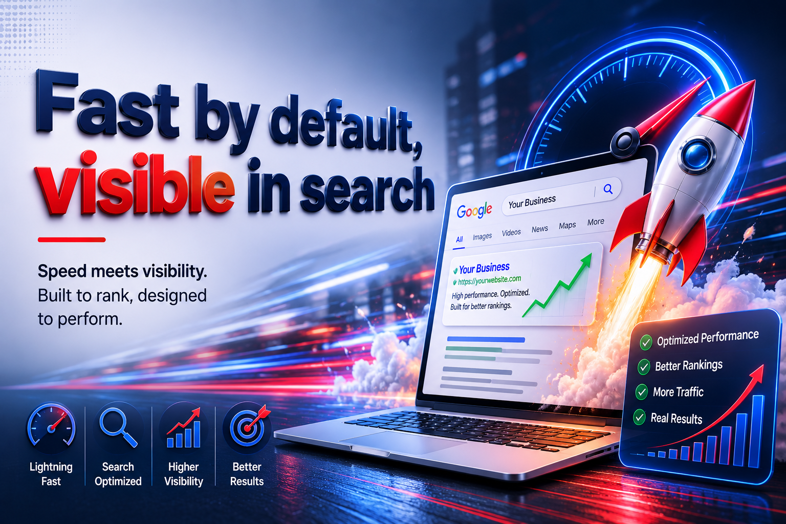 Fast by default, visible in search